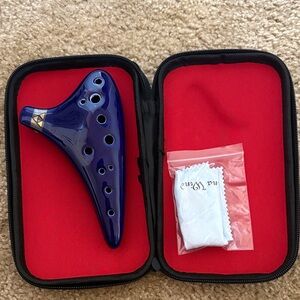 Blue Ocarina with Case